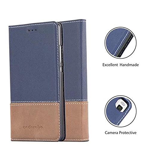 Cadorabo Custodia Libro per Huawei P8 in BLU SCURO...