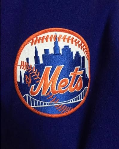 Men's Wool Varsity Jacket, Royal Blue and Orange, Button Front Baseball style Jacket4