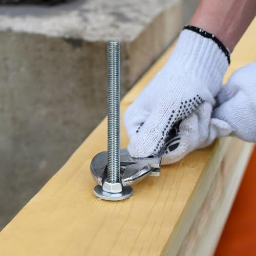 DIN934 Sechskantmutter M12, Leryati 10 Stück Mutter m12 Standard A2 V2A Edelstahl Sechskantmuttern, Hex Nut Edelstahlmutter Muttern Sechskantmuttern, Sechskant Mutter Regelgewinde Mutter