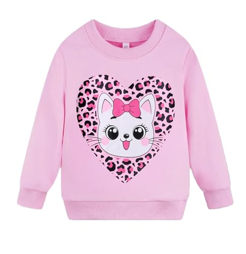 Baby Girls 2 Piece Cute Outfits, Long Sleeve Pullover Crewneck Sweatshirt with Jogger Pants Set for Fall Winter2