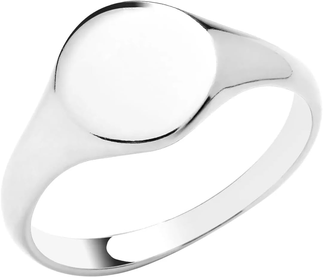 Sterling Silver Signet Ring size J K L M N O P Q R S T U V