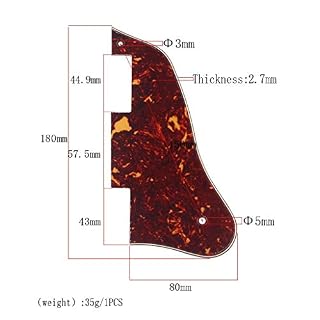 Alnicov Pickguard pour guitare Gibson ES-335, style court (tortue rouge 3 plis) - Les Beatles, Paul McCartney, John Lennon, RIngo Starr, George Harrison Alnicov Pickguard pour guitare Gibson ES-335, style court (tortue rouge 3 plis) – Image 2
