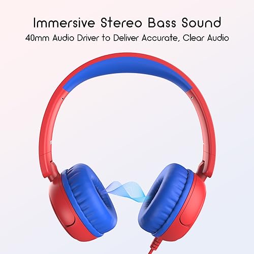 Auriculares infantiles IMYB con cable resistente para evitar enredones molestos 3