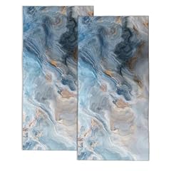 Blue Grey and Gold Marble