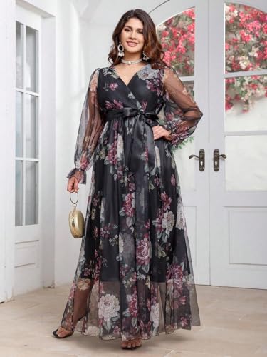 Image of TOLEEN Women's Plus Size Sequin Dress Luxurious Style Formal Cocktail Evening Party Maxi Dresses