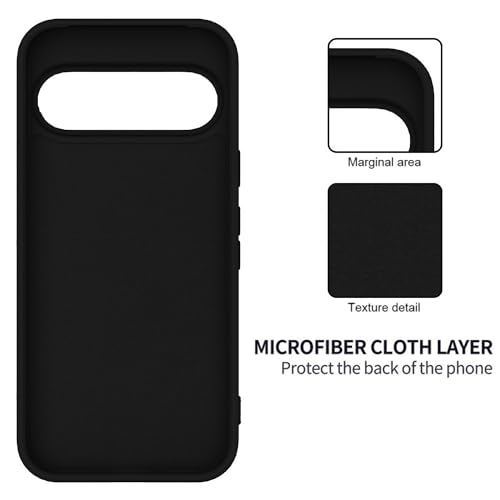 Image of FIRST MART Matte Silicone Back Cover for Google Pixel 10 - Black