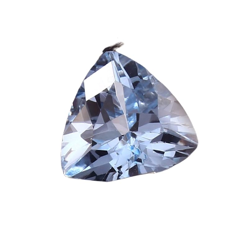 Aigue-marine naturelle 10mm trillion : finissez vos bijoux DIY sans éclats ni défauts de taille
