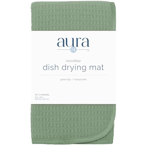 S&T INC. Dish Drying Mat, 16” x 18”, Absorbent Microfiber Kitchen Counter Mat, Dish Drying Pad for Dishes, Utensils, Pots and Pans, Large, Sage Green by S&T INC. - Image 9