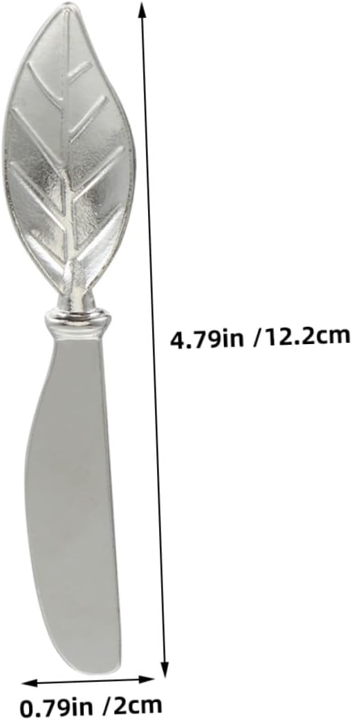 Leaf Butter Knife Set 4pcs Zinc Alloy for Weddings Birthdays