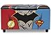 Delta Children DC Comics Justice League Upholstered Storage Bench for Kids | Perfect for Bedrooms/Playrooms/Living Rooms | Features Fun Graphics of Batman, Superman, Flash