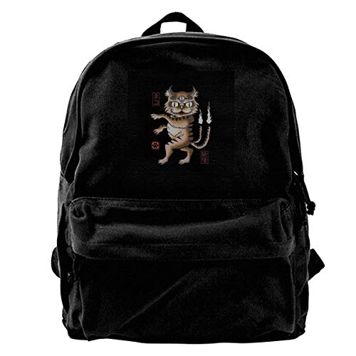 DJNGN Mochila Escolar Yokai Cat DIY Anime para Adultos universitaria Durable Escuela