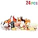 BOLZRA Large Farm Animals Figures, Realistic Simulation Jumbo Plastic Farm Figurines Animal Toys Learning Educational Playset Party Favors Bath Toys Cupcake Toppers for Toddlers Kids