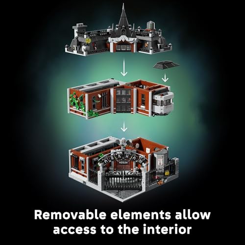 Image of LEGO DC Batman Arkham Asylum Building Set for Adults - Home Decor for Bedroom, Office, or Book Shelf - Collectible for Comic Book & Movie Fans, Ages 18+ - Gift Idea for Birthdays - 76300
