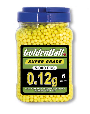 Tarro GOLDENBALL 5000 Bolas 0,12 g Paintball Airsoft Softball Tiro Deportivo y recreativo Camping Outdoor Goldenball 35036 + Portabotellas de regalo