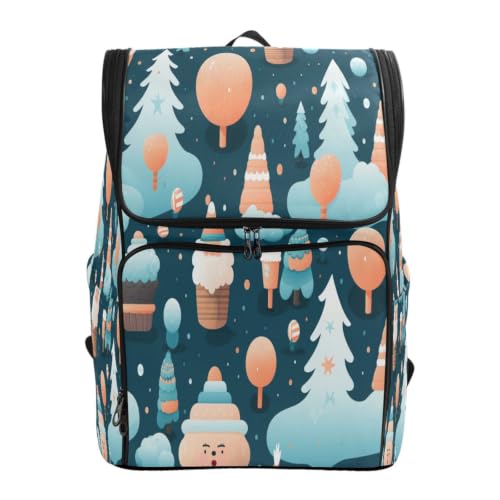 Sac à dos étudiant Noël mignon de grande capacité pour les jeunes filles et garçons
