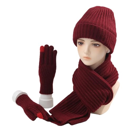 Conjunto de gorro bufanda guantes para paseos invernales y mañanas frías en la ciudad 2