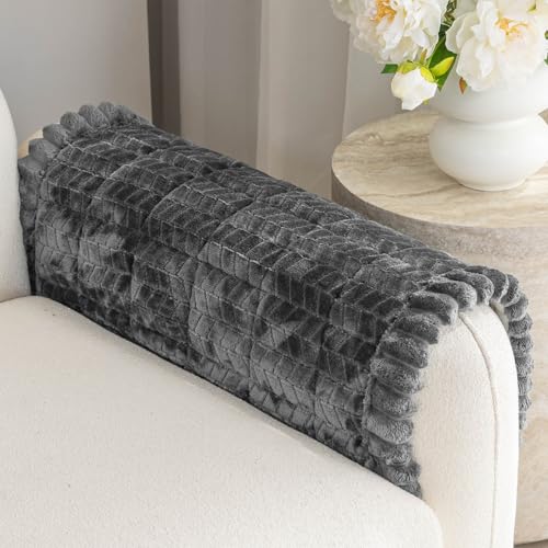 tianxinbaobei Thick Couch Arm Covers for Sofa (27.6"x27.6",Dark Grey)