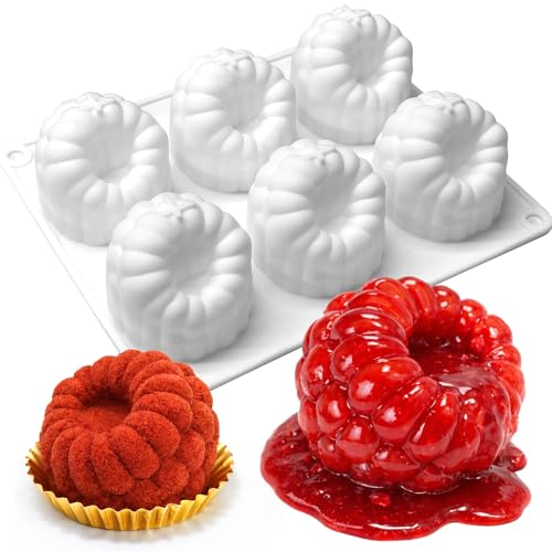 Juome Raspberry Silicone Molds for Mousse Cake Fruit Pudding Raspberry Mold