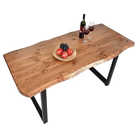 Mesa de Comedor de Troncos de Madera Maciza de Pino Silvestre Cover