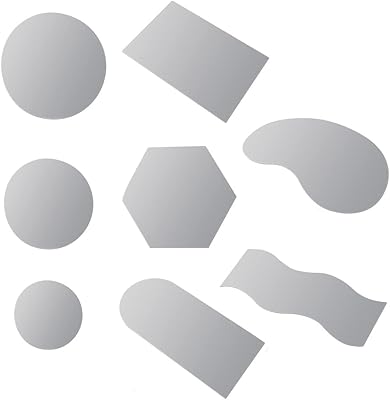 GISELA D Acrylic Mirror Reflection Board Geometric Shape Photo Background Props Set Photography Ornaments Reflective Display Sheet (8Pcs)