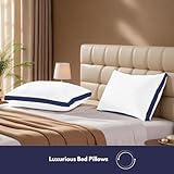 Pillows 4 Pack Hotel Quality Side Sleeper Bounce Back Bed Pillow - White Pillows 2 Pack Neck Pillow Shoulder Back Support Super Soft Firm Machine Washable Hypoallergenic (4, Hotel Pillow) - Image 6