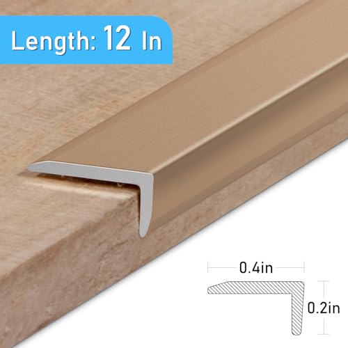 Peel and Stick Aluminum Tile Trim,10-Pack 12 Inch Decorative Brushed Metal Trim Edge,Self Adhesive Tile Liner for Fireplace, Mirror Frame, Furniture and Home Decoration, Matte Gold. - Image 6