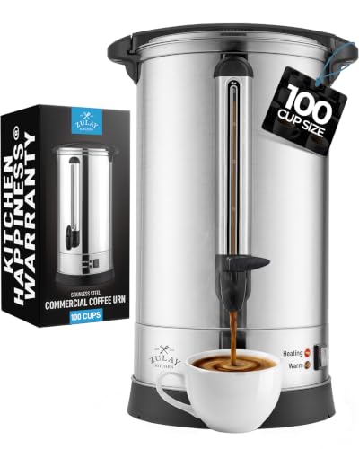 Zulay 100 Cup Coffee Percolator on a catering table