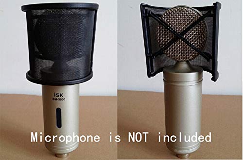 Aufnahmestudio Mikrofon Popfilter kompatibel für Audio-Technica AT2020 AT2035 AT8137 AT4033 AT4040 AT4047 AT5040 AT2050 AT4080 AT4050 AT4060 ATR2500 AKG c3000 C414XLII C314 RODE NT1 K2