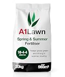 A1 Lawn, Ultimate Spring Summer Lawn Fertiliser - Revitalizes Grass, High Nitrogen 10-4-4, DEFRA Certified, 20kg