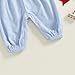 RSRZRCJ Baby Girls Christmas Romper Santa Claus Embroidery Doll Collar Long Sleeve Jumpsuits for Newborn Fashion Clothes (Blue, 6-12 Months)