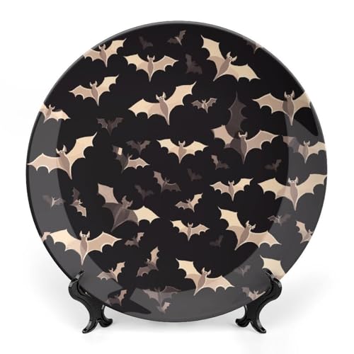 Plato decorativo de cerámica estilo chino de 7 pulgadas miniatura 1