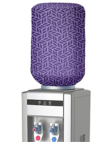 Image of Cortina Self Print Dispenser Cover|Water Can Protectors|Elastic Closure | Polyester Material | Digitally Printed | Heat Resistant | Water-Proof | 45cm x 42cm x 43cm | 20 Liters | Purple