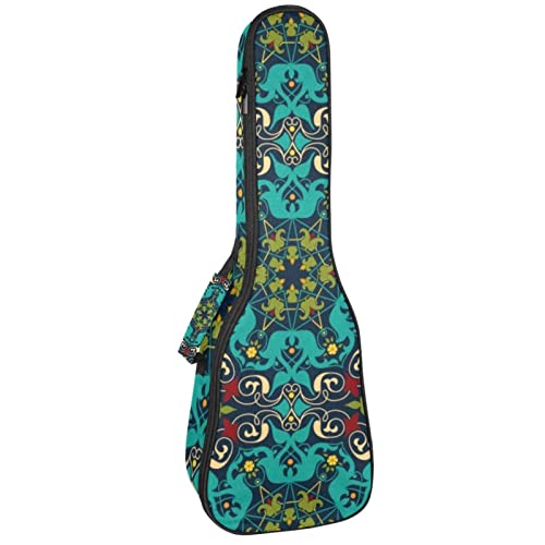 Sac à dos pour ukulélé concert, soprano et ténor avec rembourrage 10mm vert rétro