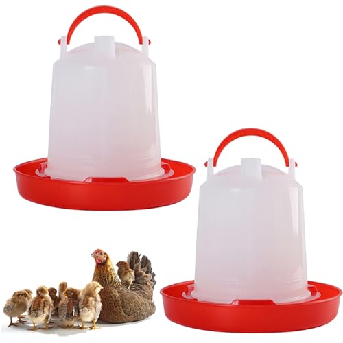 Satiskid Lot de 2 abreuvoirs automatiques pour poulets, canards, oies, pigeons, 1 l
