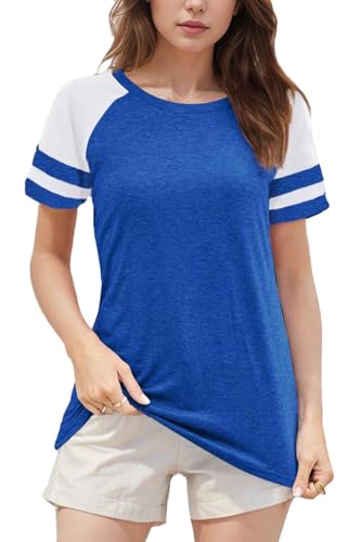 T Shirts for Women Summer Tee Shirt Tunic Tops Casual Short Sleeve Crew Neck Tshirts Loose Fit
