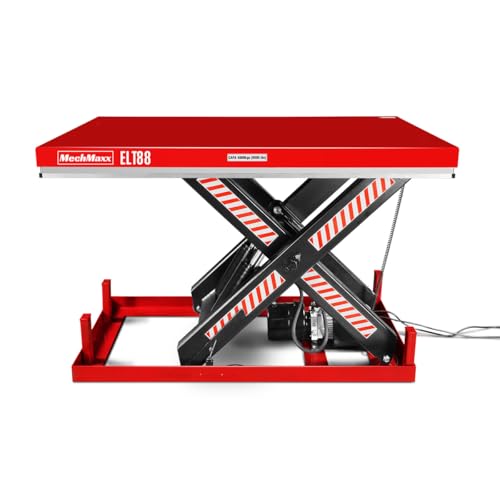 Mechmaxx 8800lbs Capacity Stationary Hydraulic Lift Table, 66.9” x 47.2” Platform, 43.3” Height, UL Certified Motor,Model ELT88