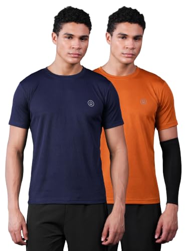 Image of CHKOKKO Gym T Shirts for Men Workout Activewear Solid Quick Dry Sports Tshirt for man Breathable Lightweight Half Sleeve Regular Fit Round Neck Running Boys T Shirt