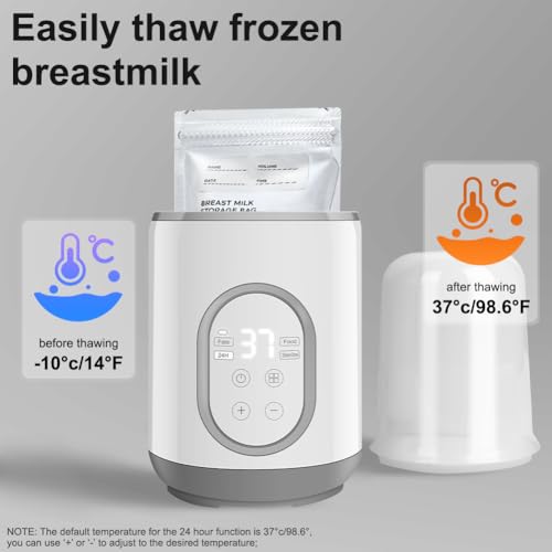 Vicloon Calentador de Biberones, Calienta Biberones Eléctrico 8 en 1 para Leche Materna o Fórmula, con Temperatura Constante las 24 H/Calentamiento rápido Desinfección/Calentamiento Temporizado - imagen 5