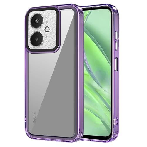 Image of amazon basics Back Case Cover for Mi Redmi 13C 5G (TPU + PC Purple)