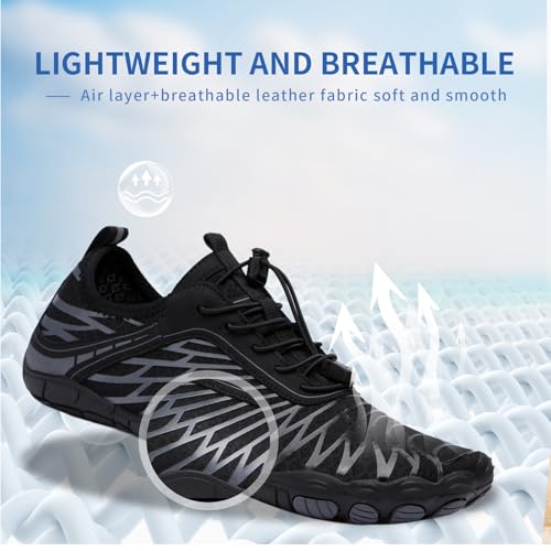 Image of Hike Barefoot Shoes for Women Men - Quick Dry Wide Toe Box Beach Swim Athletic Sports Shoes, Non-Slip Hike Yoga Lightweight Footwear Aqua Hiking Walking Kayaking Diving Surfing
