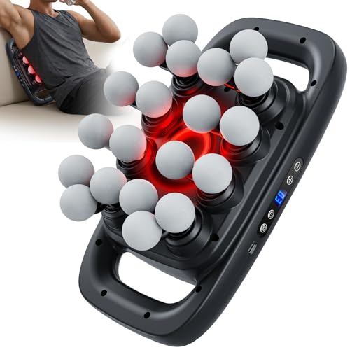 Jogfit 20 Head Massage Gun Set, Deep Tissue Muscle Massager with 3 Modes & 30 Intensities,Quiet Multi Head Massage Gun for Back/Hips/Legs/Shoulders/Foot Body Muscle Pain Relief