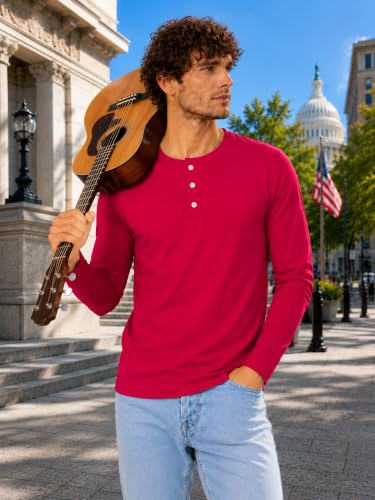 Image of London Hills t Shirt for man | Solid Henley t Shirts for Mens | Casual Wear Tshirt for man | Shirts Men | Tshirt Shirts Men | Full Sleeve t Shirt for Men's | Mens tees | t-Shirts Stylish Everyday Use