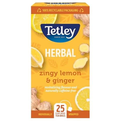 Tetley Lemon & Ginger Tea Bags - 25 Pack Cover