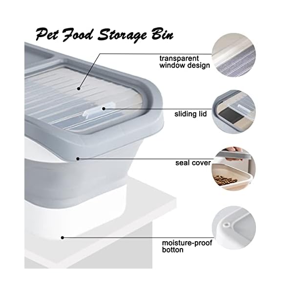 Foldable Kitchen Rice Storage for Pet Food