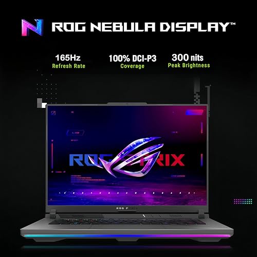 Image of ASUS 2025 ROG Strix G16 Gaming Laptop, 16 inch FHD 165Hz Display, 16-Core AMD Ryzen 9 8940HX, RTX 5070 Ti (TGP 140W), MUX Switch, Window 11, w /Mouse pad (16GB RAM | 1TB PCIe SSD)