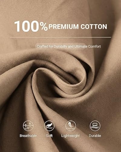 Image of Men's Cotton Casual Shorts |Knee Length Regular Fit Half Pant for Men| Elastic Waist with Drawstring | Regular Fit Shorts | Bermuda Shorts for Men | Lightweight Perfect for Workout, Beach & Summer