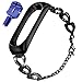Miimall pour Xiaomi Mi Band 4 / Mi Band 3 Bracelet Metal, Femmes Métal Remplacement Sangle Bracelet pour Xiaomi Mi Band 4/3 - Noir