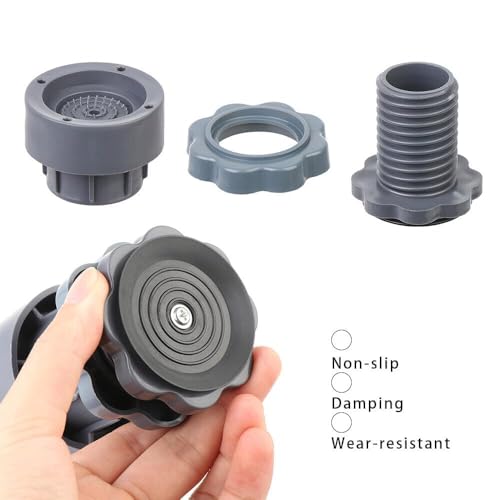 Image of Anti Vibration Pads for Washing Machine, Washing Machine Stand, Floor Trays, Refrigerator Stand, Height Adjustment (4 Pcs Set) (Hight Adjuster)