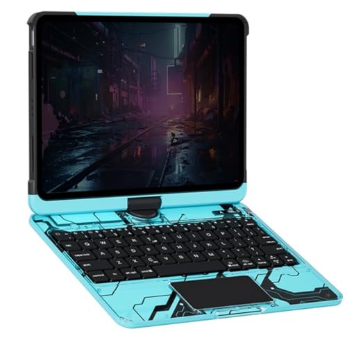 360°] iPadAir13C` (M3,M2)/ iPadPro12.9C` 6/5/4/3 L[{[hP[X ̌^ NA ^b`pbht 7J[obNCgt Jt L[{[h  ܂ pxΉ rWlX,u[