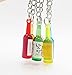 Calsgkspray 1 Pc Soju Cans Keychain Fashion Drink Soju Bottle Simulation Resin Beer Wine Trinket Pendant Jewelry, Charms Car Accessories, Car Keychain (Random Color)